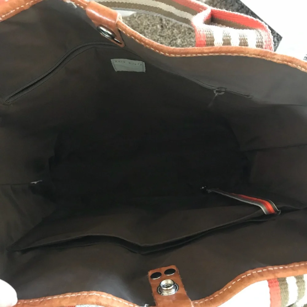 Orla Kiely Brown and Orange Tote Bag - Picture 3 of 7